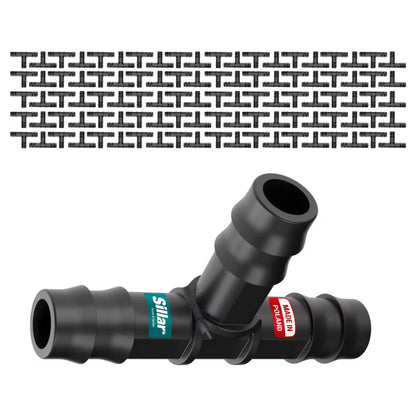 T-Stykke Til Drypslange 16 mm Sort 100 Stk.