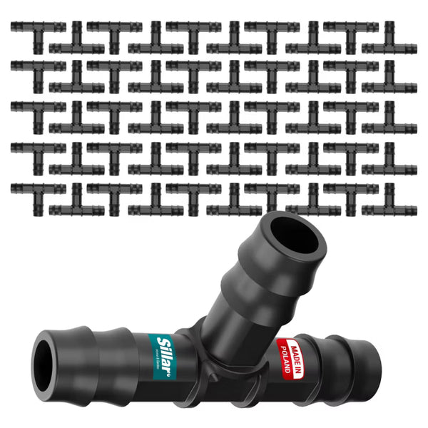 T-Stykke til Drypslange 16 mm Sort 50 Stk.