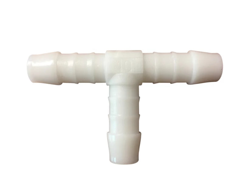 T-Stykke til Slange 10 mm Hvid