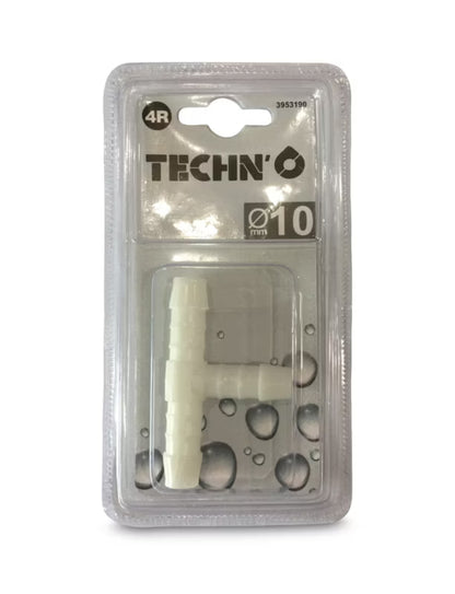 T-Stykke til Slange 10 mm Hvid