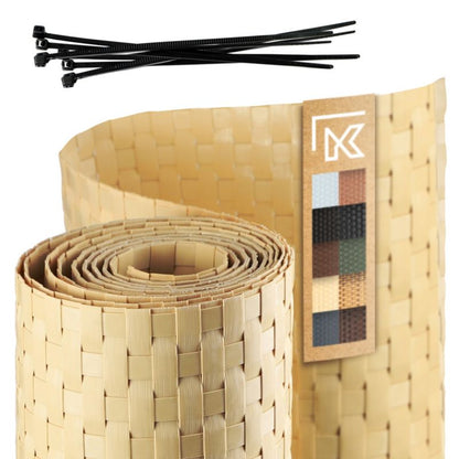 KADAX Beige Havehegnsbånd til Panelhegn 19 cm x 2,55 m - Privatlivsbeskyttelse og Vindafskærmning