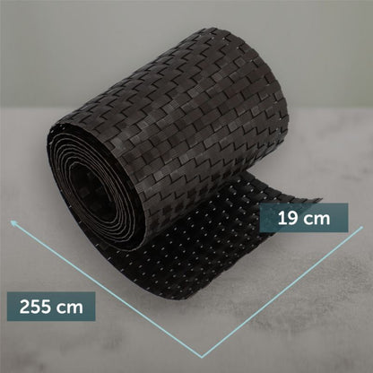 KADAX brun hegnsbånd til hegnspaneler 19 cm x 2,55 m - hegnsbeskyttelse