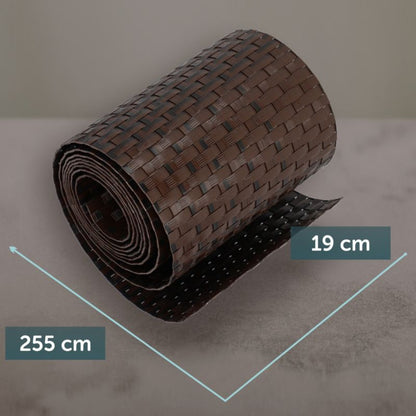 KADAX brun hegnsbånd til hegnspaneler 19 cm x 2,55 m - hegnsbeskyttelse