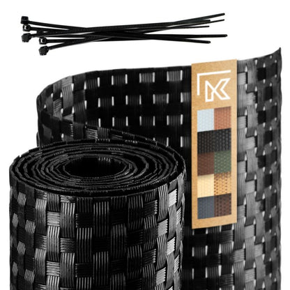 KADAX Sort Havehegnsbånd til Panelhegn 19 cm x 2,55 m - Effektiv Afskærmning