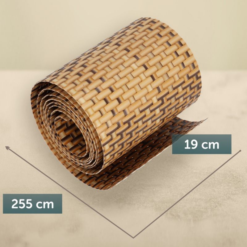 KADAX Havebånd til Hegnspaneler 19 cm x 2,55 m Sandfarvet Hegnsskærm