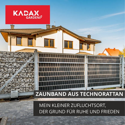 KADAX Grå Havehegnsbånd til Panelhegn 19 cm x 2,55 m - Beskyttende Hegnsskærm