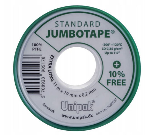 JumboTape LD teflontape 19x0,2 mm rulle 11 m, 1 stk.