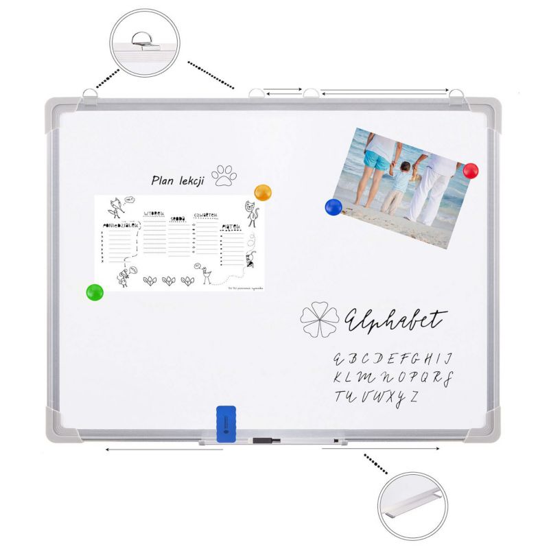 Springos magnetisk whiteboard 60 x 45 cm, 1 stk.