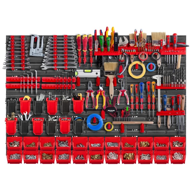KADAX værktøjstavle væg 117 x 78 cm med 77 dele til værksted og garage