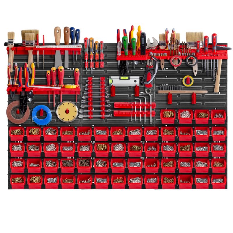 KADAX værktøjstavle væg 117x78 cm med 79 dele til værksted og garage