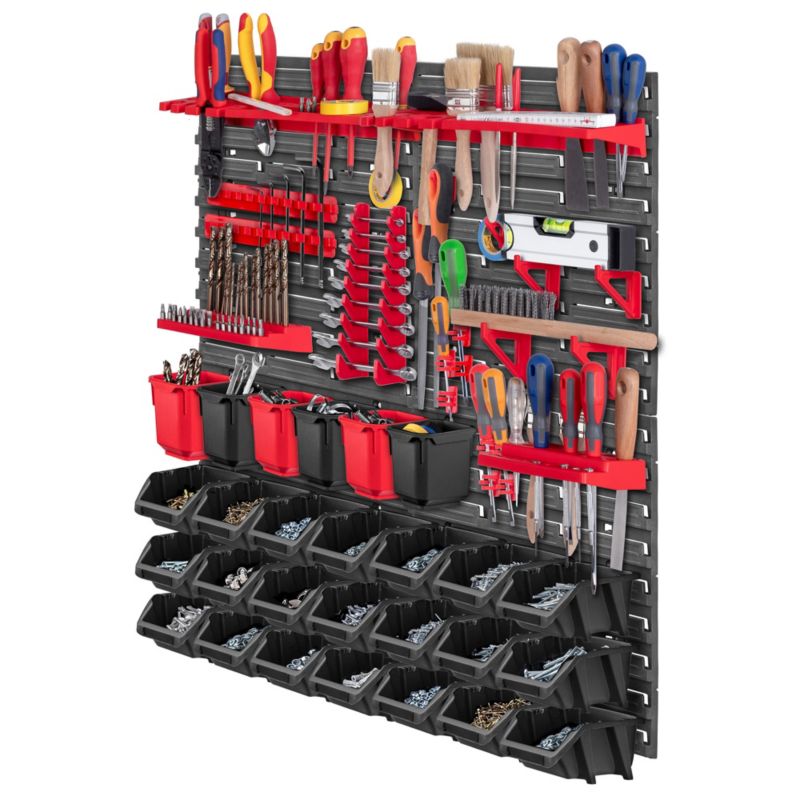KADAX værktøjstavle 78x78 cm med 51 dele – modulopbygget garage- og værkstedsopbevaring