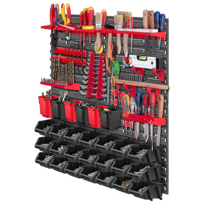 KADAX værktøjstavle 78x78 cm med 51 dele – modulopbygget garage- og værkstedsopbevaring