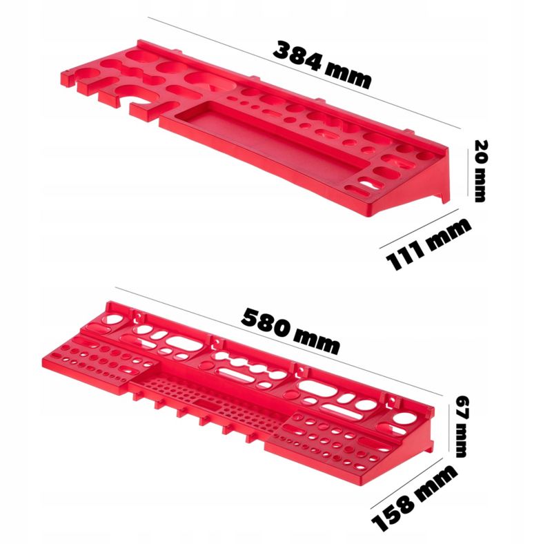 Stor KADAX værktøjstavle til værksted 174 x 78 cm med 130 dele
