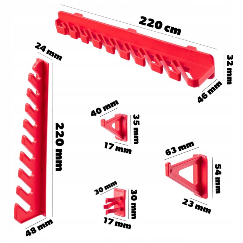 KADAX værkstedsplade 116x39 cm med 46 dele