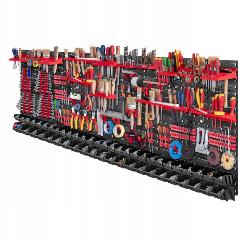 KADAX værkstedsplade væg 232x78 cm med 140 dele