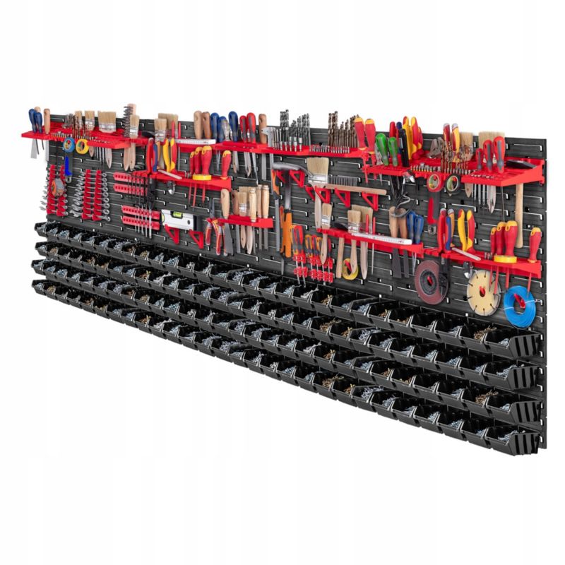 KADAX værktøjstavle væg 232 x 78 cm med 162 dele