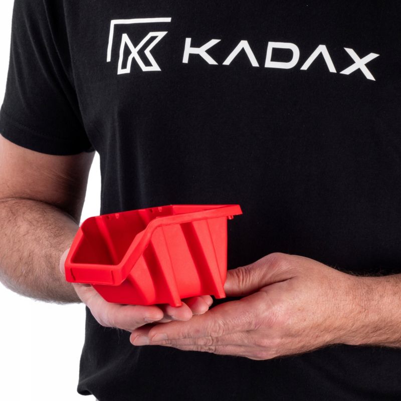 KADAX værkstedsplade reol 116x39 cm med 50 bakker