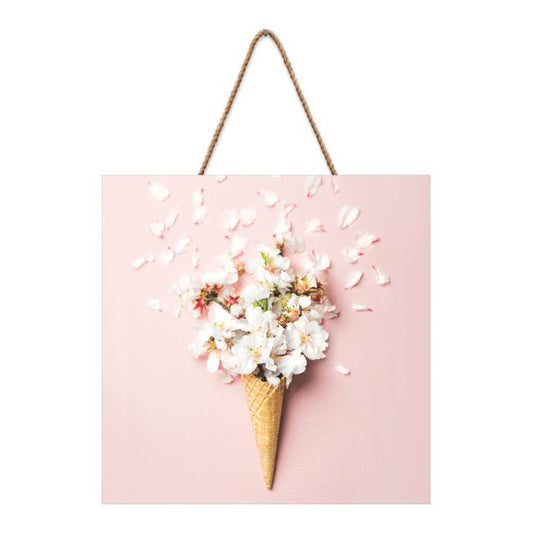 Dekorativ skilt blomster 30 x 30 cm