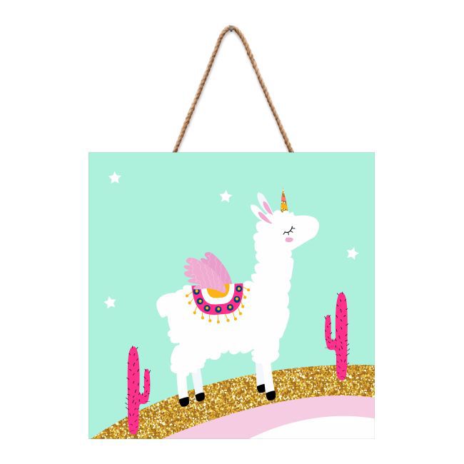 Dekorativt skilt Lama 30 x 30 cm