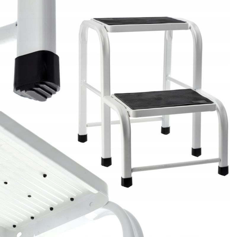 KADAX solid metal arbejdsplatform med trin - robust stige med bæreevne på 150 kg