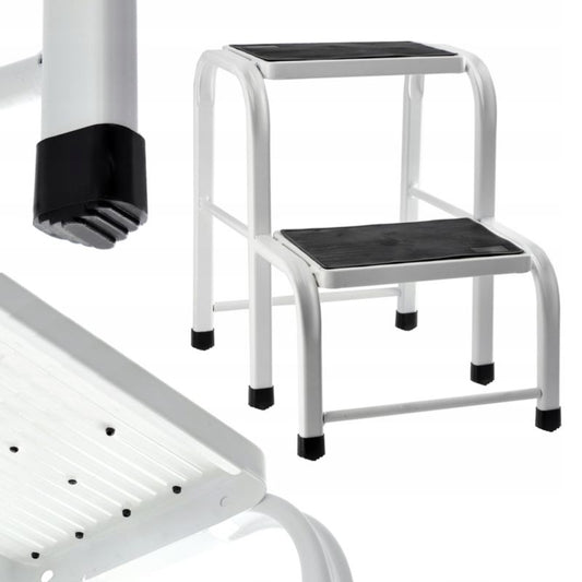 KADAX solid metal arbejdsplatform med trin - robust stige med bæreevne på 150 kg