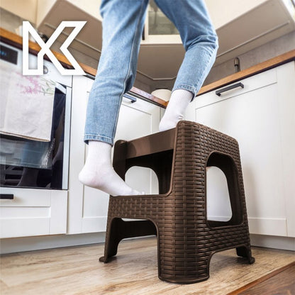 KADAX køkkenstol med trin - solid og skridsikker taburet med trin, 160 kg