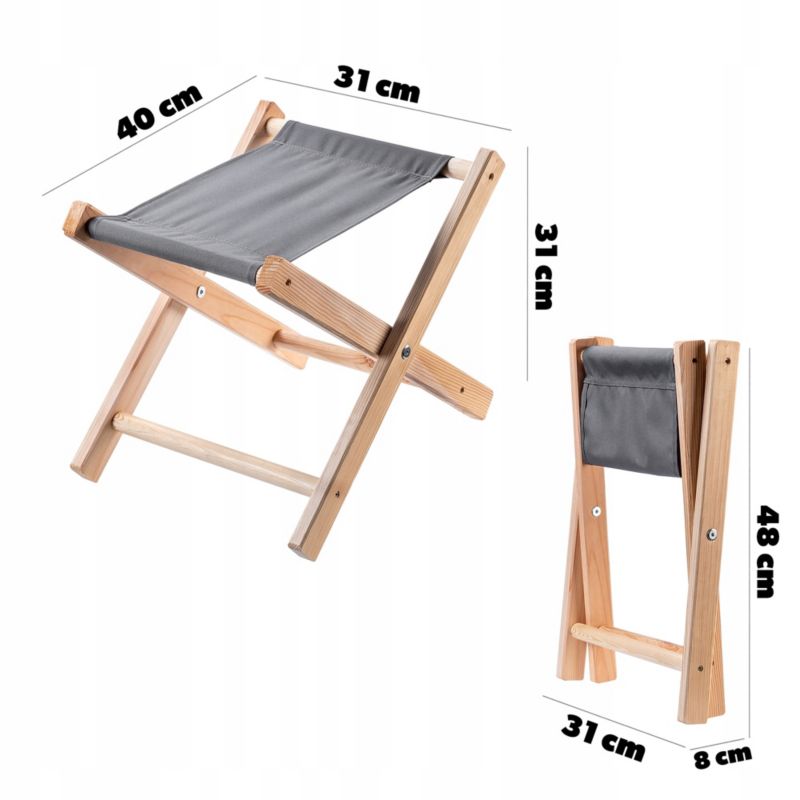 Kadax foldestol i træ 40 x 31 cm