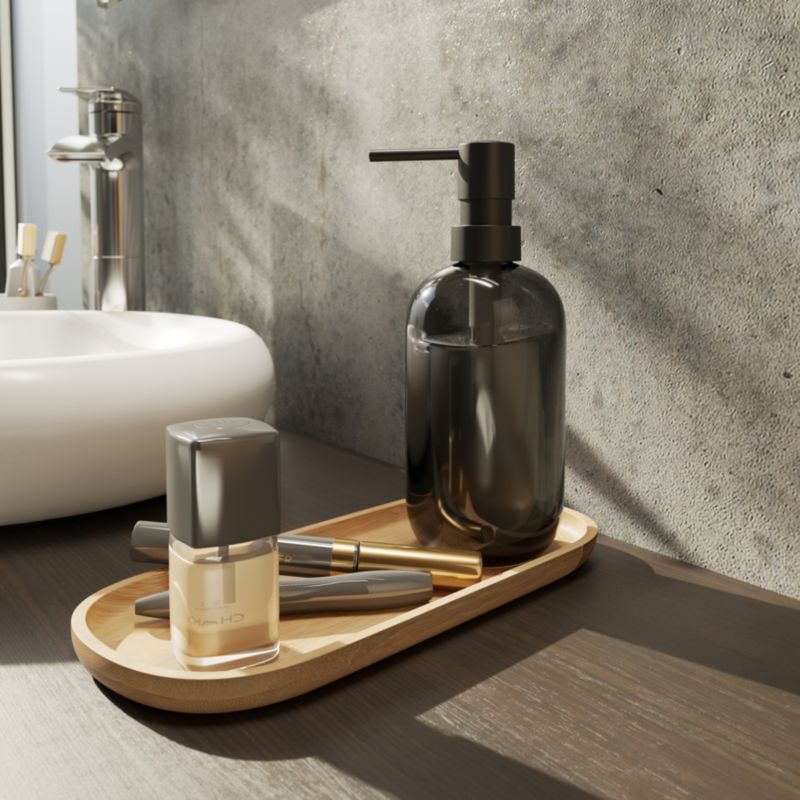 GoodHome Cervia bambus badebakke i sort