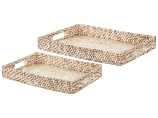 Ndebele malet bakke i naturlig finish, 1 sæt