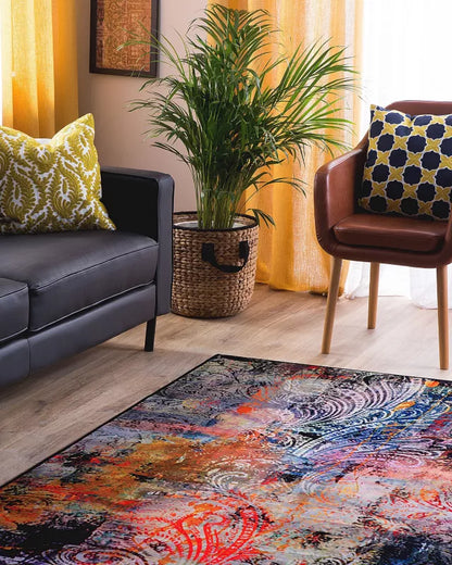 Tæppe 140x200 cm Flerfarvet Polyester
