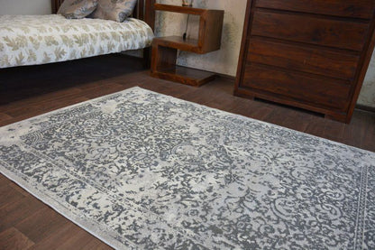 Tæppe Vintage 200x290 cm Grå Polypropylen