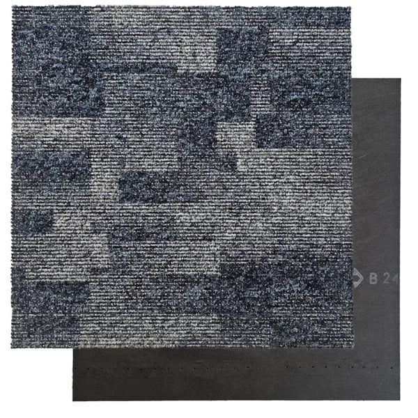 Tæppeflise VIENNA BLOCKX 28 50x50 cm Grå-Navy 5 m²
