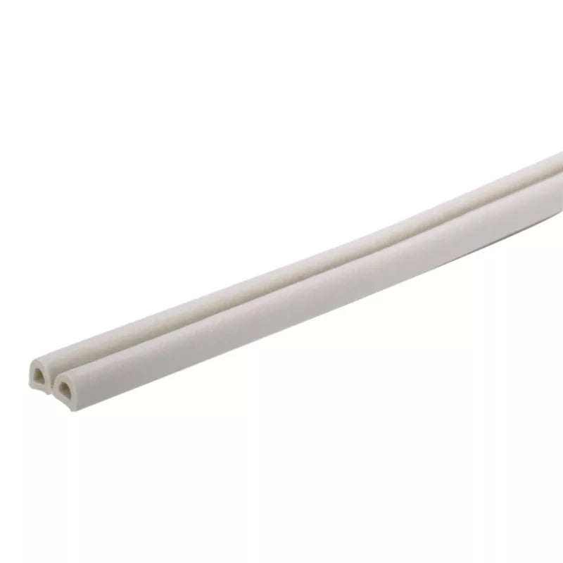 Tætningsliste D-Profil 9 mm x 12 m Hvid