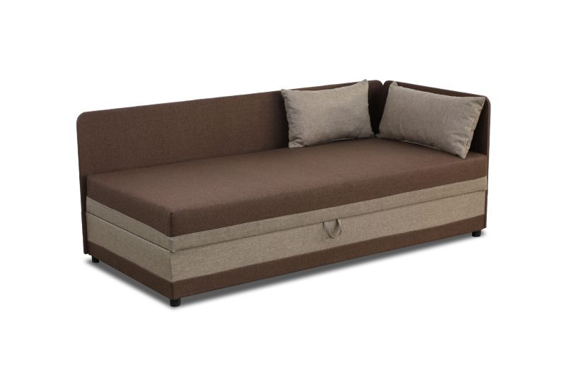 Tapczan Enkelt Hirek 80x200 cm Brun/Beige