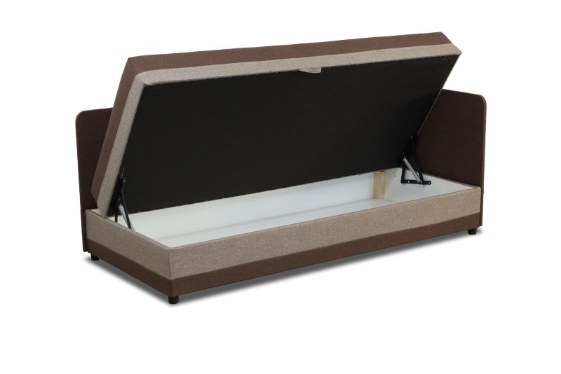 Tapczan Enkelt Hirek 80x200 cm Brun/Beige