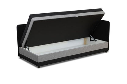 Tapczan Enkeltsseng Hirek 90x200 cm Sort/Grå