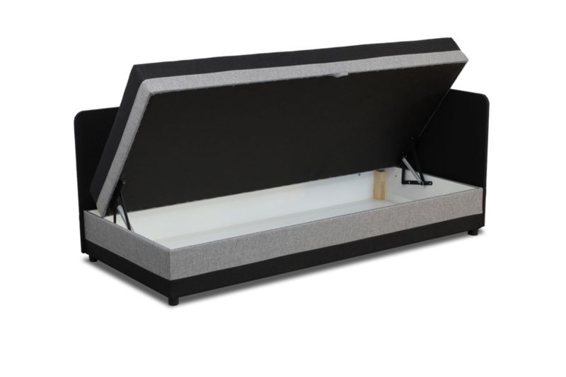 Tapczan Enkeltsseng Hirek 90x200 cm Sort/Grå