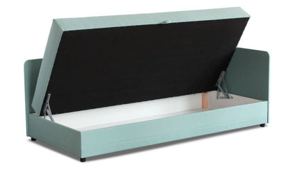 Enkelts Seng med Opbevaring Hirek 80x180 cm Mint