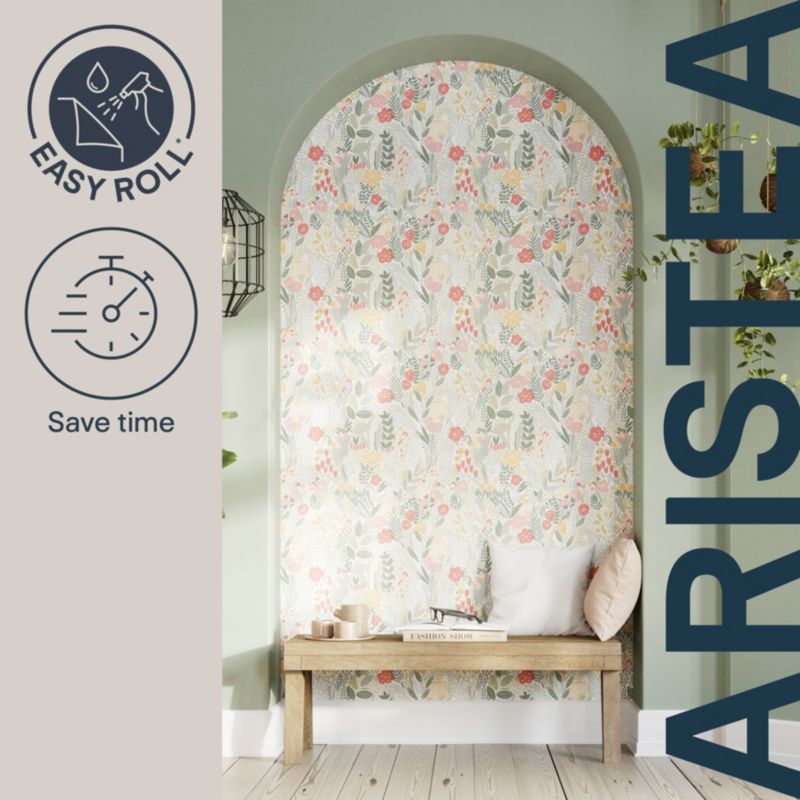Easy Roll Aristea Flowers multifarvet vinyltapet