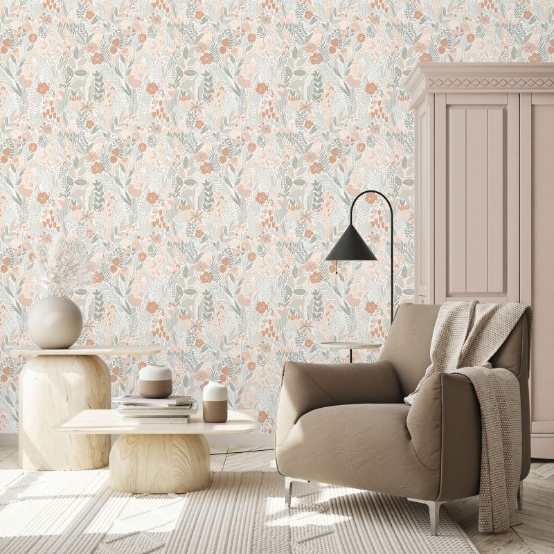 Easy Roll Aristea Flowers pastel vinyltapet