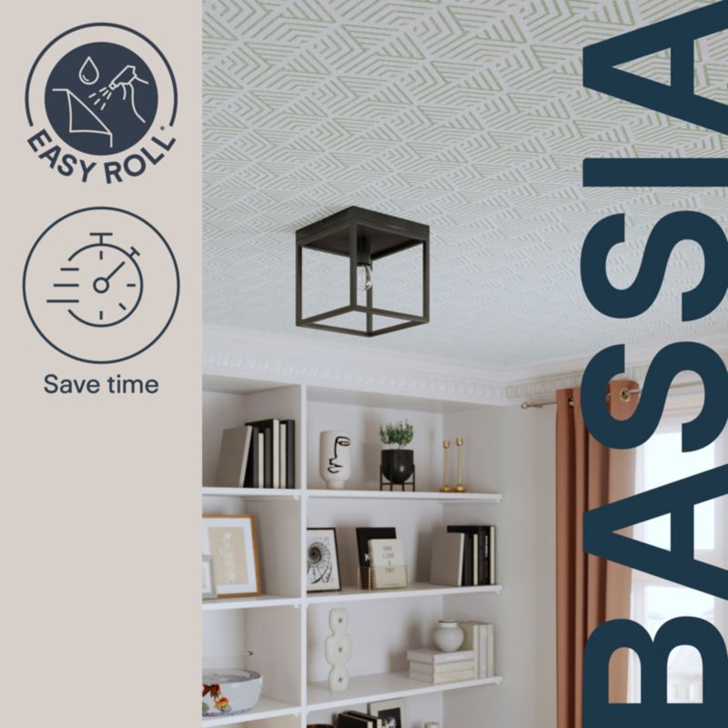Easy Roll Bassia Geo grøn vinyltapet