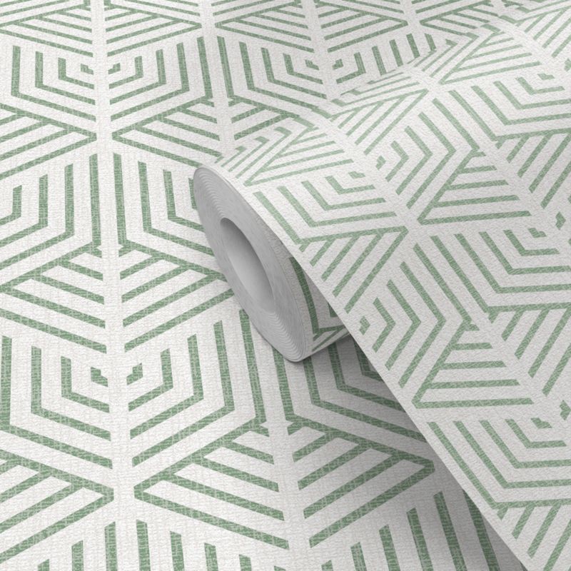 Easy Roll Bassia Geo grøn vinyltapet