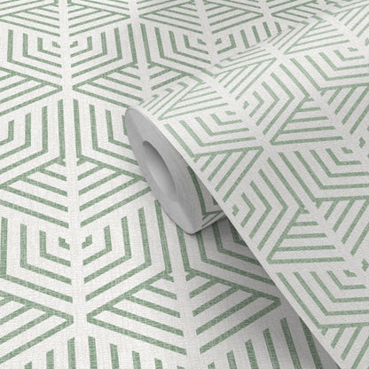 Easy Roll Bassia Geo grøn vinyltapet