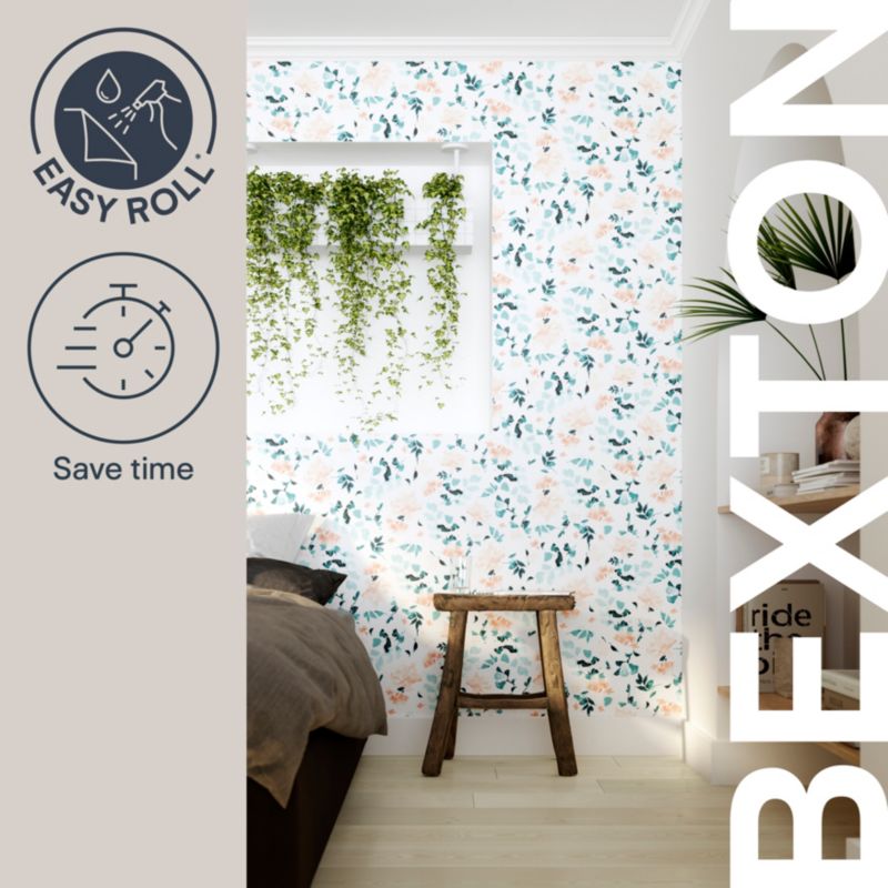 Easy Roll Bexton Flowers blå vinyltapet
