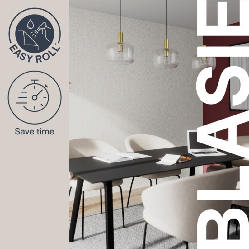Easy Roll Blasie Herringbone beige vinyltapet