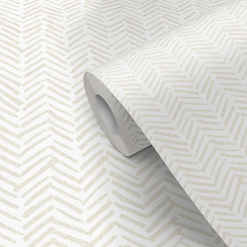 Easy Roll Blasie Herringbone beige vinyltapet
