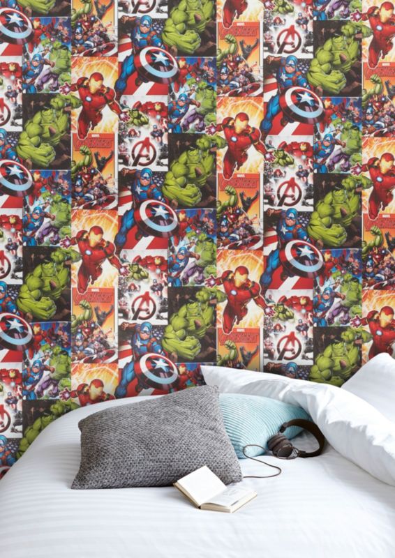 GoodHome Marvel Heima børnefliselin-tapet i multicolor