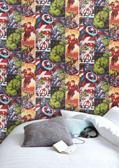 GoodHome Marvel Heima børnefliselin-tapet i multicolor