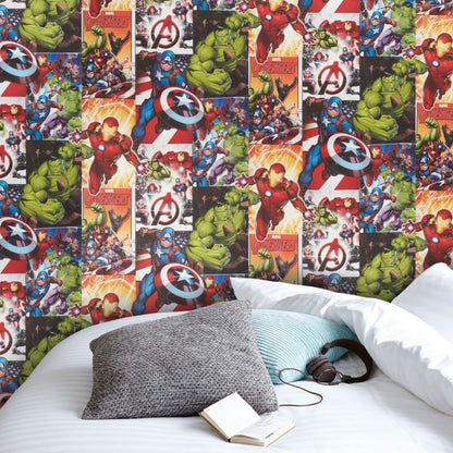 GoodHome Marvel Heima børnefliselin-tapet i multicolor