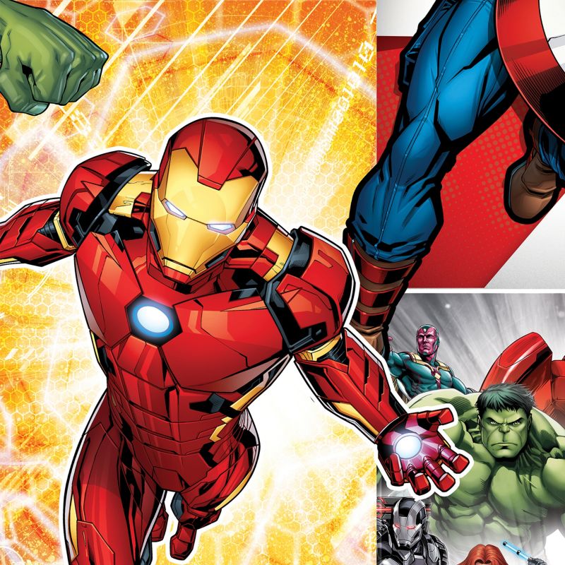 GoodHome Marvel Heima børnefliselin-tapet i multicolor